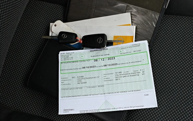 Opel Meriva cena 11900 przebieg: 144200, rok produkcji 2009 z Gostynin małe 781